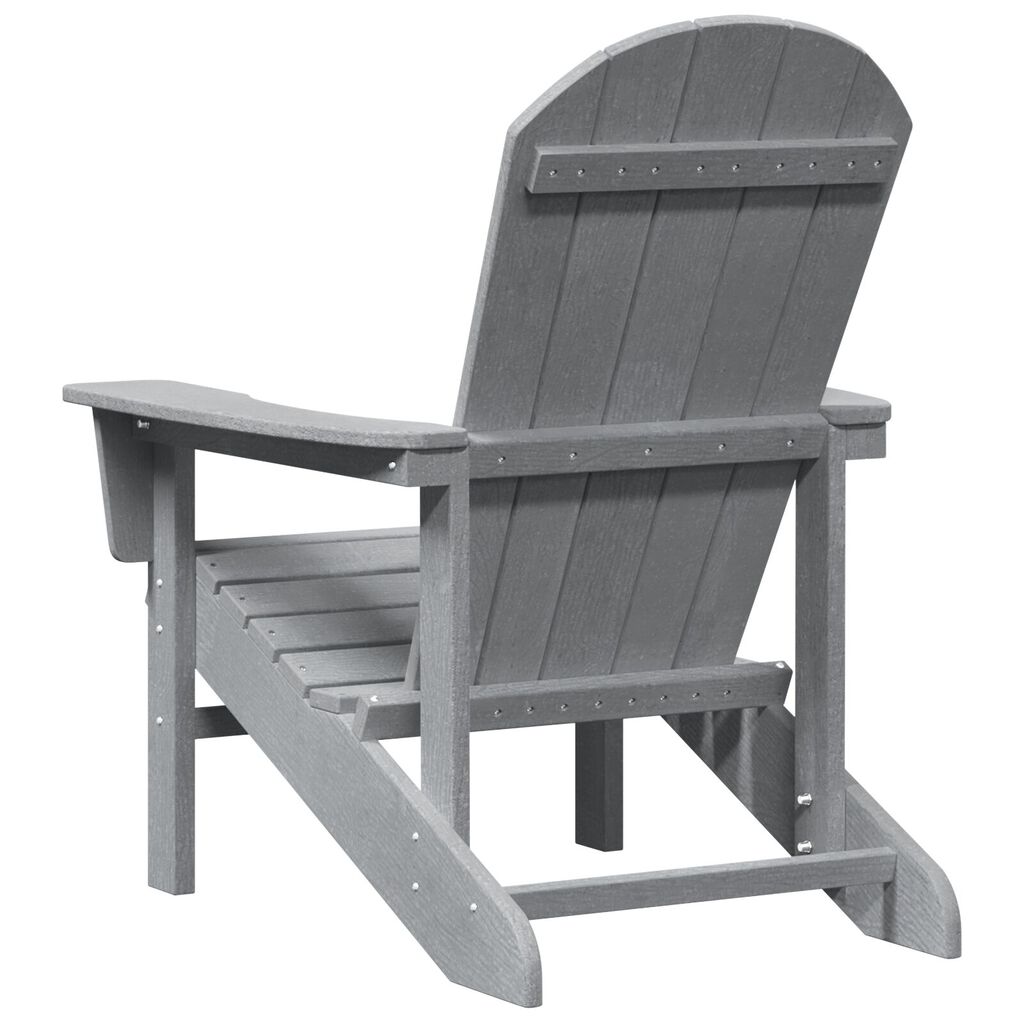 vidaXL Καρέκλα Adirondack Ανοιχτό γκρι 74x82x91 cm HDPE