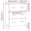 vidaXL Συρταριέρα Γκρι Sonoma 69,5 x 34 x 90 εκ. από Επεξεργ. Ξύλο