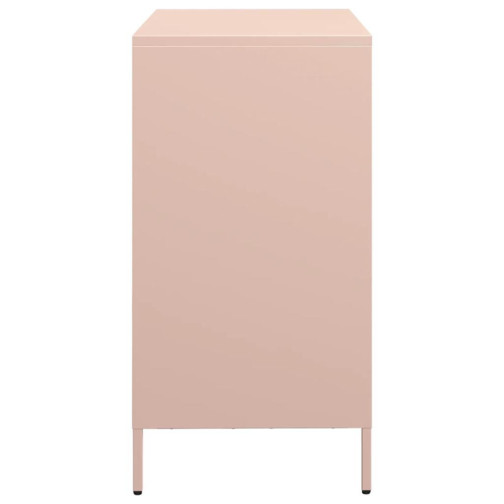 vidaXL Ντουλάπι Ροζ 68x39x73,5 εκ. από Χάλυβα Ψυχρής Έλασης