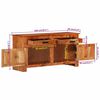 vidaXL Πλαϊνό γραφείο Καφέ 100 x 30 x 50 cm Μασίφ ξύλο ακακίας