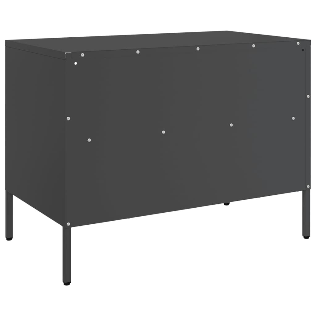 vidaXL Έπιπλο Τηλεόρασης Μαύρο 68x39x50,5 εκ. Ατσάλινο