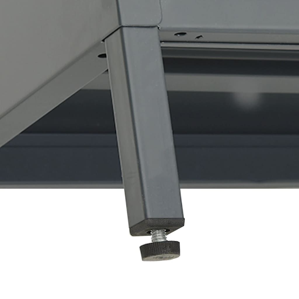 vidaXL Έπιπλο Τηλεόρασης Ανθρακί 105 x 35 x 52 εκ από Ατσάλι και Γυαλί