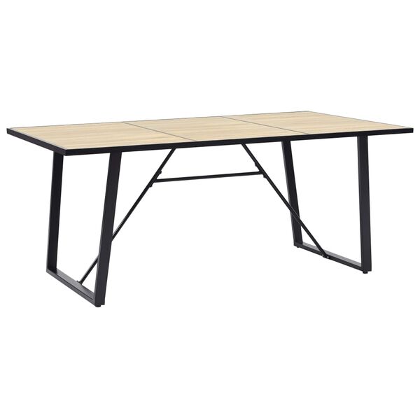vidaXL Τραπεζαρία Χρώμα Δρυός 200 x 100 x 75 εκ. από MDF