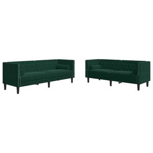 vidaXL &Kappa;&alpha;&nu;&alpha;&pi;έ&sigmaf; Chesterfield &Sigma;&epsilon;&tau; 2 &Tau;&epsilon;&mu;. &mu;&epsilon; &Sigma;&tau;&eta;&rho;ί&gamma;&mu;&alpha;&tau;&alpha; &Pi;&rho;ά&sigma;&iota;&nu;&omicron; &Beta;&epsilon;&lambda;&omicron;ύ&delta;&omicron;