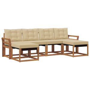 vidaXL &Sigma;&epsilon;&iota;&rho;ά &Kappa;&alpha;&nu;&alpha;&pi;έ &Epsilon;&xi;&omega;&tau;&epsilon;&rho;&iota;&kappa;&omicron;ύ &mu;&epsilon; &mu;&alpha;&xi;&iota;&lambda;ά&rho;&iota; 6 pcs &Phi;&upsilon;&sigma;&iota;&kappa;ό &kappa;&alpha;&iota; &Mu;&pi;&epsilon;&zeta;