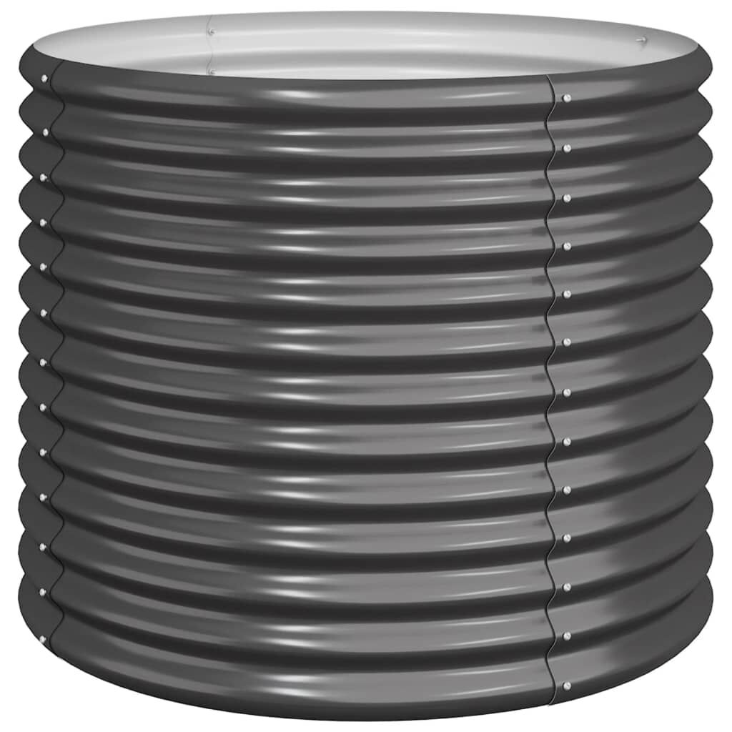 vidaXL Ζαρντινιέρα Ανθρακί 80x80x68 εκ. Ατσάλι με Ηλεκτρ. Βαφή Πούδρας