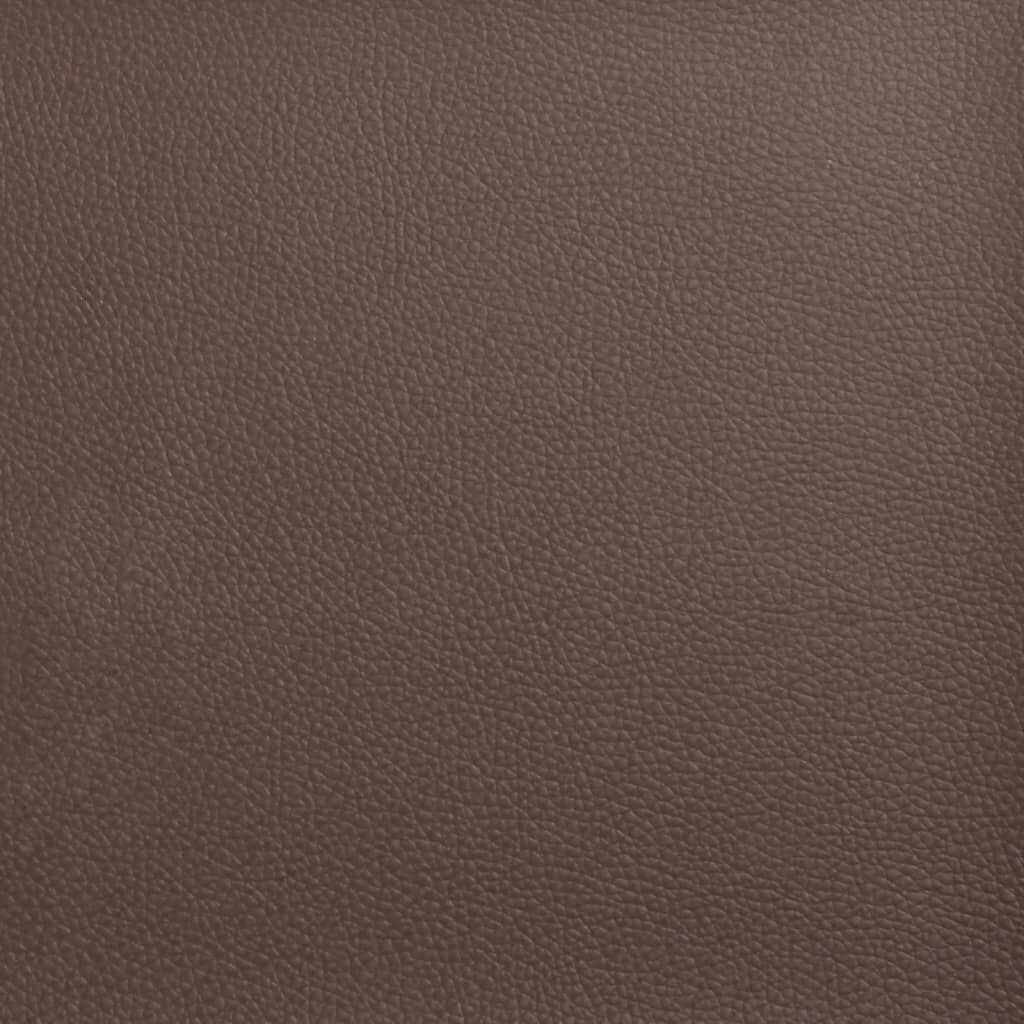 vidaXL Κρεβάτι με Στρώμα Καφέ 140x200εκ. από Συνθετικό Δέρμα