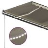 vidaXL Τέντα Συρόμενη Χειροκίνητη με LED Κρεμ 4 x 3,5 μ.