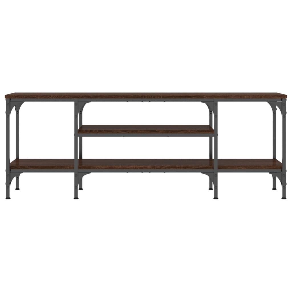 vidaXL Έπιπλο Τηλεόρασης Καφέ Δρυς 121x35x45 εκ. Επεξ. Ξύλο/Σίδερο