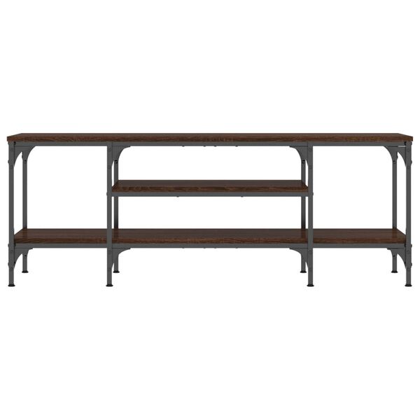vidaXL Έπιπλο Τηλεόρασης Καφέ Δρυς 121x35x45 εκ. Επεξ. Ξύλο/Σίδερο