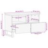 vidaXL Ντουλάπι TV με συρτάρι Καφέ 70 x 33 x 46 εκ Μασίφ ξύλο μάνγκο