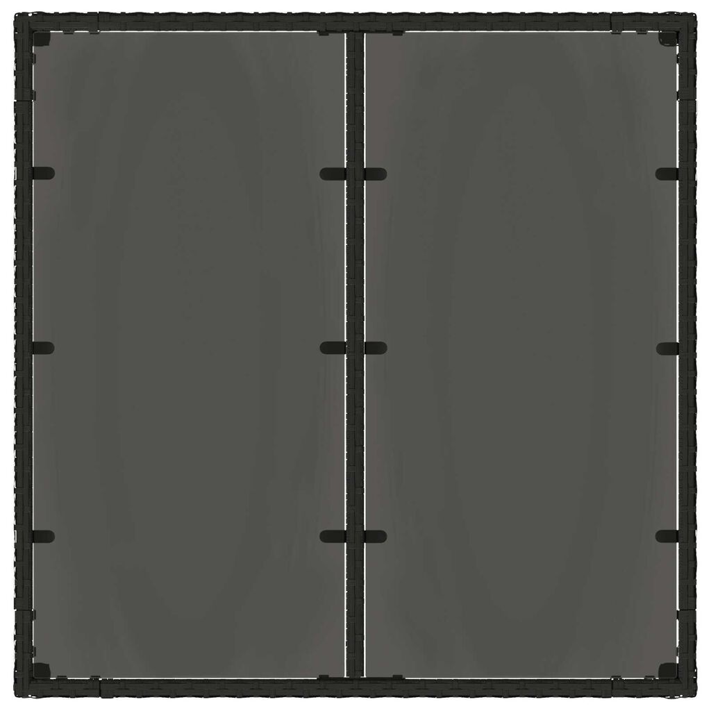 vidaXL Σέτ φαγητού για κήπο 3 pcs Μαύρο 90 x 90 x 75 cm