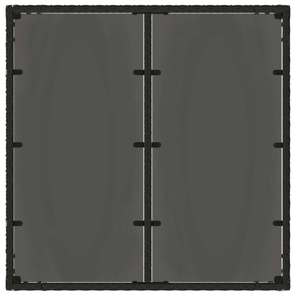 vidaXL Σέτ φαγητού για κήπο 3 pcs Μαύρο 90 x 90 x 75 cm