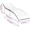 vidaXL Ξαπλώστρα Μπεζ 55x199x50 εκ. από Συνθετικό Ρατάν με Μαξιλάρι