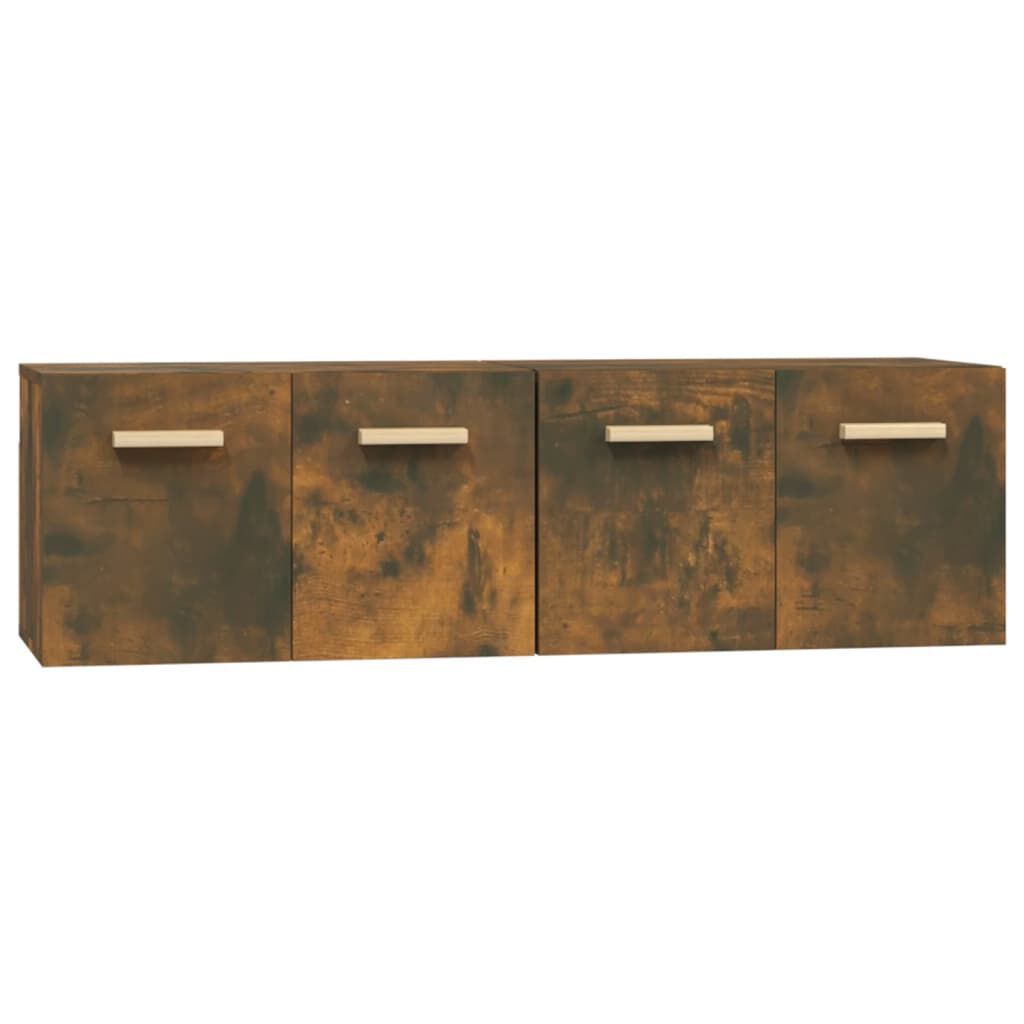 vidaXL Ντουλάπια Τοίχου 2 τεμ. Καπνιστή δρυς 60x36,5x35εκ. Επεξ. Ξύλο