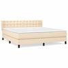 vidaXL &Kappa;&rho;&epsilon;&beta;ά&tau;&iota; Boxspring &mu;&epsilon; &Sigma;&tau;&rho;ώ&mu;&alpha; &Kappa;&rho;&epsilon;&mu; 180x200 &epsilon;&kappa;. &Upsilon;&phi;&alpha;&sigma;&mu;ά&tau;&iota;&nu;&omicron;