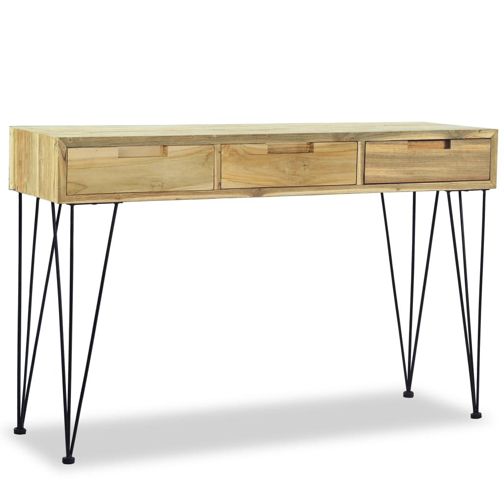 vidaXL Τραπέζι Κονσόλα 120 x 35 x 76 εκ. από Μασίφ Ξύλο Teak