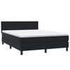 vidaXL Box Spring &Kappa;&rho;&epsilon;&beta;ά&tau;&iota; &mu;&epsilon; &sigma;&tau;&rho;ώ&mu;&alpha; &Mu;&alpha;ύ&rho;&omicron; 160x220 cm &Beta;&epsilon;&lambda;&omicron;ύ&delta;&iota;&nu;&omicron;