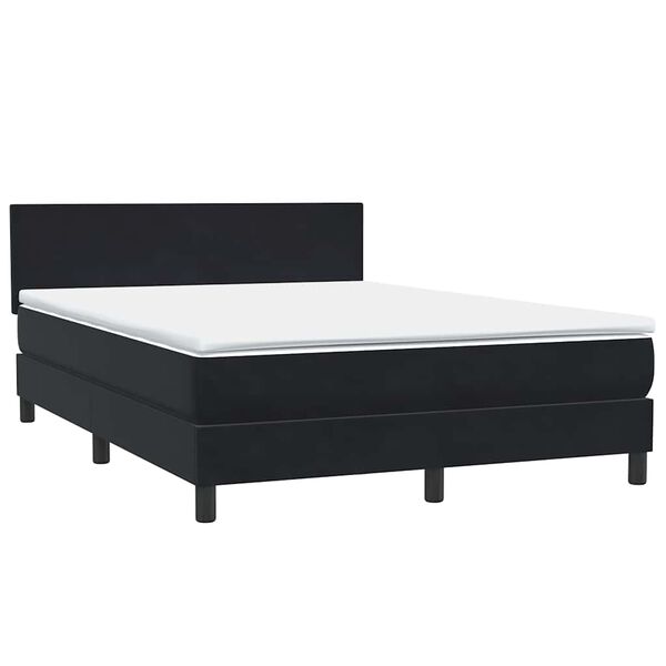 vidaXL Box Spring &Kappa;&rho;&epsilon;&beta;ά&tau;&iota; &mu;&epsilon; &sigma;&tau;&rho;ώ&mu;&alpha; &Mu;&alpha;ύ&rho;&omicron; 160x220 cm &Beta;&epsilon;&lambda;&omicron;ύ&delta;&iota;&nu;&omicron;