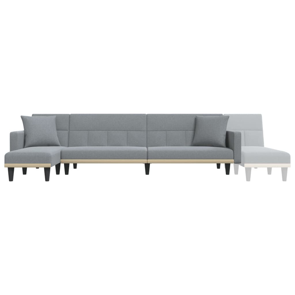 vidaXL Καναπές Κρεβάτι Γωνιακός Αν. Γκρι 275x140x70 εκ. Υφασμάτινος