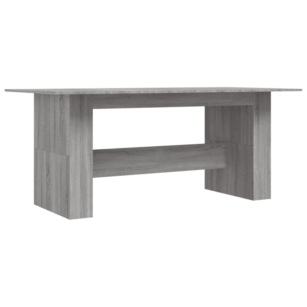 vidaXL Τραπεζαρία Γκρι Sonoma 180 x 90 x 76 εκ. από Επεξεργασμένο Ξύλο