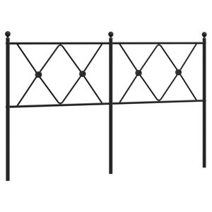 vidaXL Κεφαλάρι Μαύρο 137 εκ. Μεταλλικό