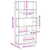 vidaXL Βιβλιοθήκη 5 Επιπέδων Λευκή 80,5x23,5x162,5 εκ. Επεξεργ. Ξύλο
