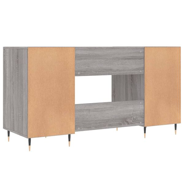 vidaXL Γραφείο Γκρι Sonoma 140 x 50 x 75 εκ. από Επεξεργασμένο Ξύλο
