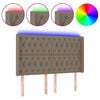vidaXL &Kappa;&epsilon;&phi;&alpha;&lambda;ά&rho;&iota; &Kappa;&rho;&epsilon;&beta;&alpha;&tau;&iota;&omicron;ύ LED Taupe 163x16x118/128 &epsilon;&kappa;. &Upsilon;&phi;&alpha;&sigma;&mu;ά&tau;&iota;&nu;&omicron;
