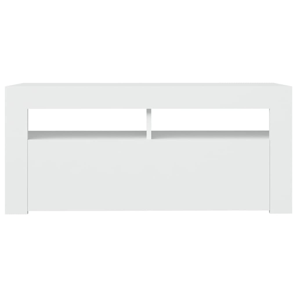 vidaXL Έπιπλο Τηλεόρασης με LED Λευκό 90 x 35 x 40 εκ.