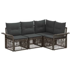 vidaXL &Sigma;&epsilon;&tau; &Kappa;&alpha;&nu;&alpha;&pi;έ &Kappa;ή&pi;&omicron;&upsilon; 4 pcs &Gamma;&kappa;&rho;&iota; &sigma;&upsilon;&nu;&theta;&epsilon;&tau;&iota;&kappa;ό &rho;&alpha;&tau;ά&nu;