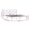 vidaXL Πλαίσιο Κρεβατιού Λευκό 180 x 200 εκ. Μασίφ Ξύλο Super King