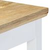 vidaXL Τραπέζι Κονσόλα Λευκό/Καφέ 110x35x75 εκ. από Μασίφ Ξύλο Μάνγκο