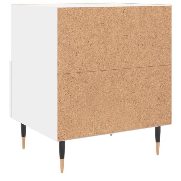 vidaXL Κομοδίνο Λευκό 40 x 35 x 47,5 εκ. από Επεξεργασμένο Ξύλο
