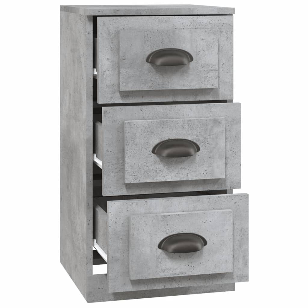 vidaXL Μπουφές Γκρι Σκυροδέματος 36x35,5x67,5 εκ. Επεξεργασμένο Ξύλο