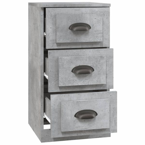 vidaXL Μπουφές Γκρι Σκυροδέματος 36x35,5x67,5 εκ. Επεξεργασμένο Ξύλο