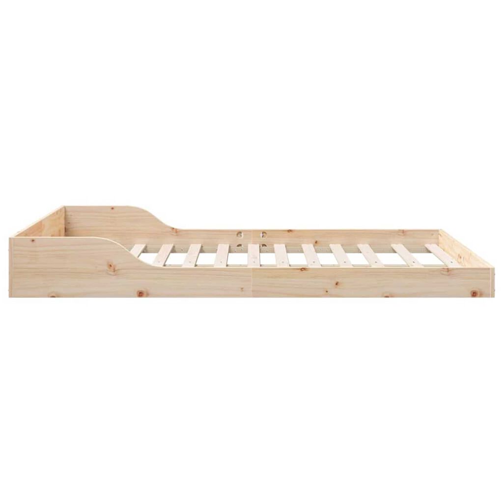 vidaXL Σκελετός Κρεβατιού Καφέ 120 x 190 cm Μασίφ ξύλο πεύκου