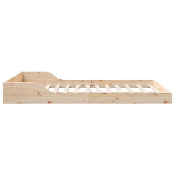 vidaXL Σκελετός Κρεβατιού Καφέ 120 x 190 cm Μασίφ ξύλο πεύκου