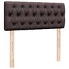 vidaXL Κρεβάτι Boxspring με Στρώμα Σκούρο Καφέ 120x190 εκ Υφασμάτινο