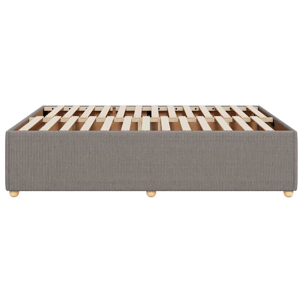vidaXL Σκελετός Κρεβατιού Χωρίς Στρώμα Taupe 160x200 εκ. Υφασμάτινο