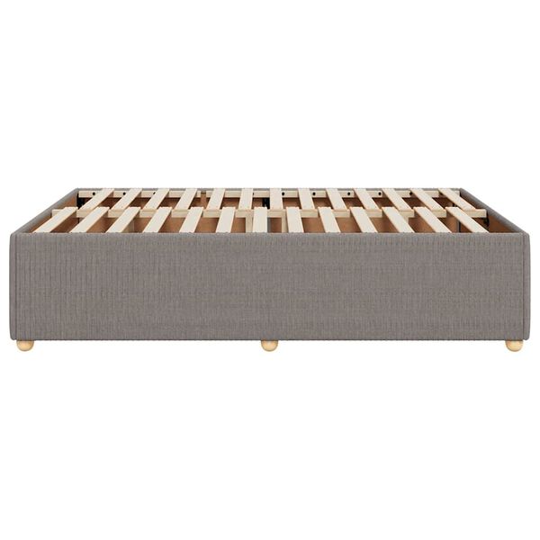 vidaXL Σκελετός Κρεβατιού Χωρίς Στρώμα Taupe 160x200 εκ. Υφασμάτινο