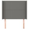 vidaXL Κεφαλάρι με Πτερύγια Σκούρο Γκρι 83x16x118/128 εκ. Υφασμάτινο