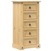 vidaXL Κομοδίνο Corona 53x39x103 εκ. από Μασίφ Ξύλο Πεύκου