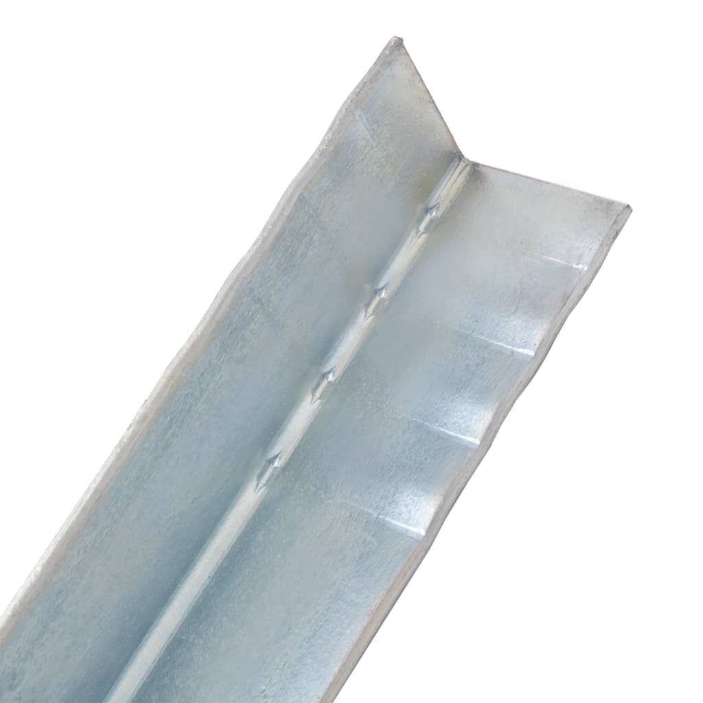 vidaXL Στηρίγματα Εδάφους Σχήματος Γ 2 τεμ. 5x5x50 εκ. Γαλβ. Χάλυβας