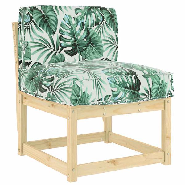 vidaXL Μαξιλάρι παλέτας για πλάτη Floral Μοτίβο φύλλων 60 x 40 x 12 cm