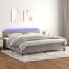 vidaXL &Kappa;&rho;&epsilon;&beta;ά&tau;&iota; Boxspring &mu;&epsilon; &Sigma;&tau;&rho;ώ&mu;&alpha; & LED &Alpha;&nu;.&Gamma;&kappa;&rho;&iota; 200x200 &epsilon;&kappa;. &Beta;&epsilon;&lambda;&omicron;ύ&delta;&iota;&nu;&omicron;