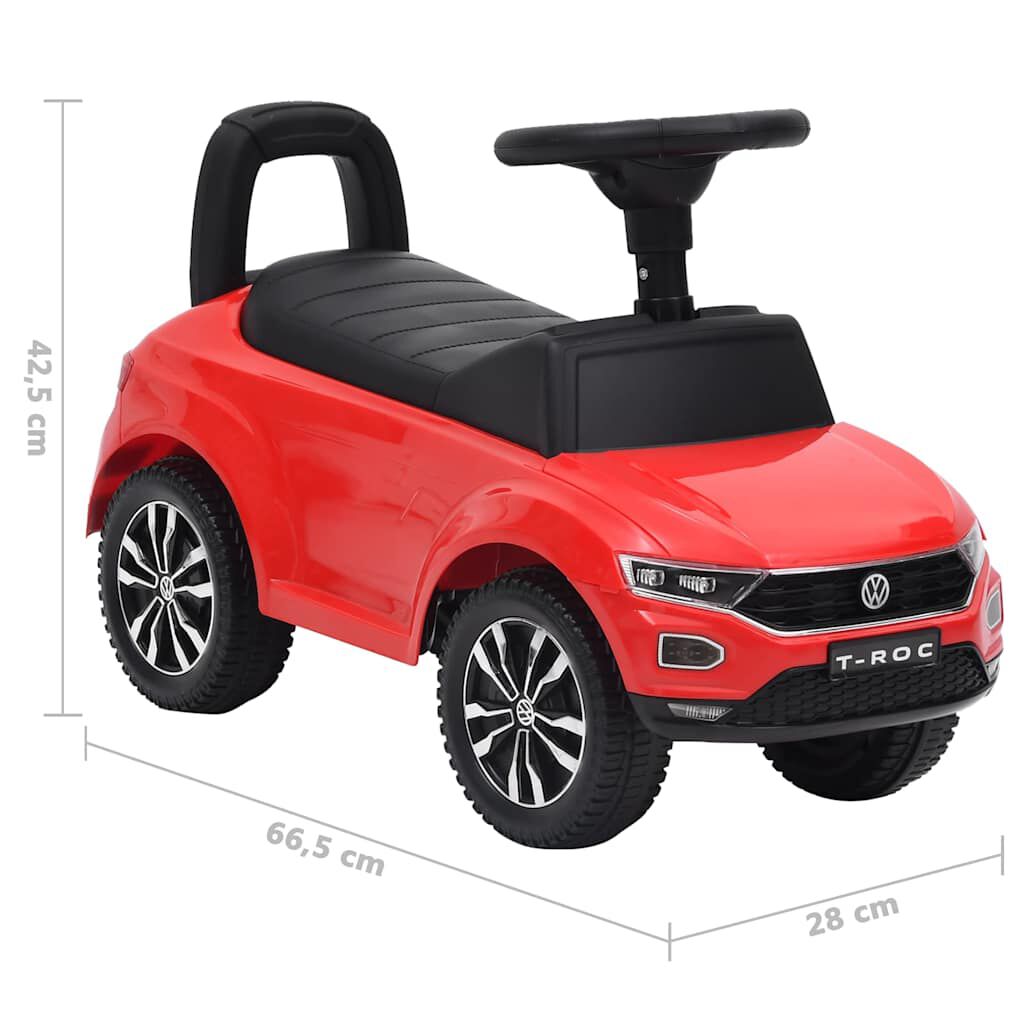 vidaXL Παιδικό Αυτοκίνητο Περπατούρα Volkswagen T-Roc Κόκκινο