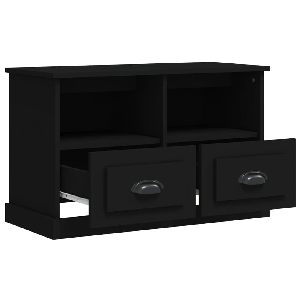 vidaXL Έπιπλο Τηλεόρασης Μαύρο 80x35x50 εκ. Επεξ. Επεξεργασμένο Ξύλο