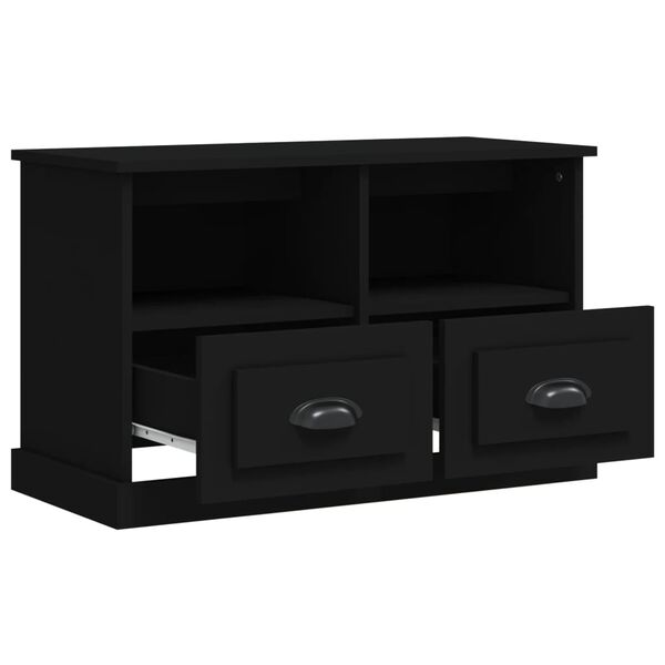 vidaXL Έπιπλο Τηλεόρασης Μαύρο 80x35x50 εκ. Επεξ. Επεξεργασμένο Ξύλο