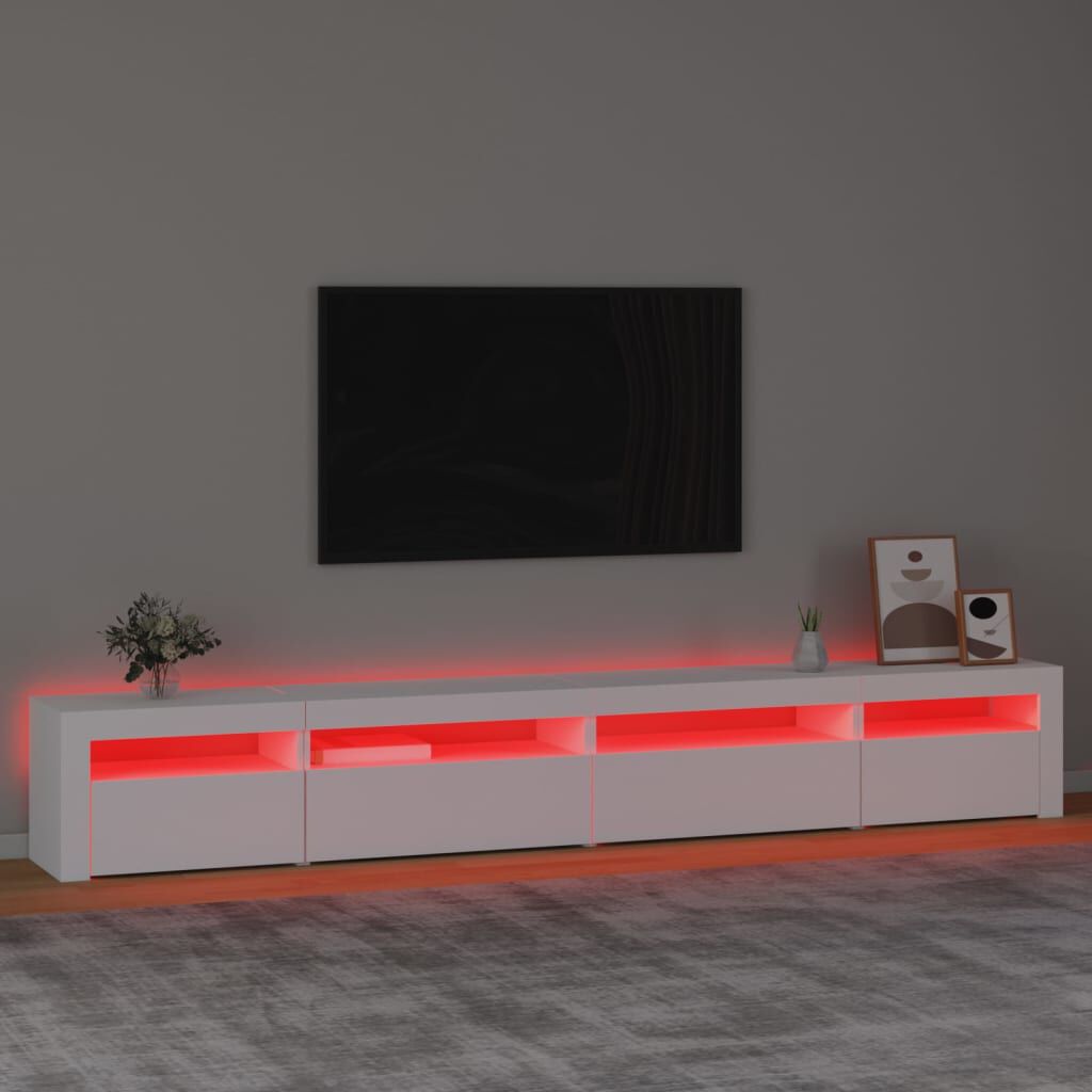 vidaXL Έπιπλο Τηλεόρασης με LED Λευκό 270 x 35 x 40 εκ.